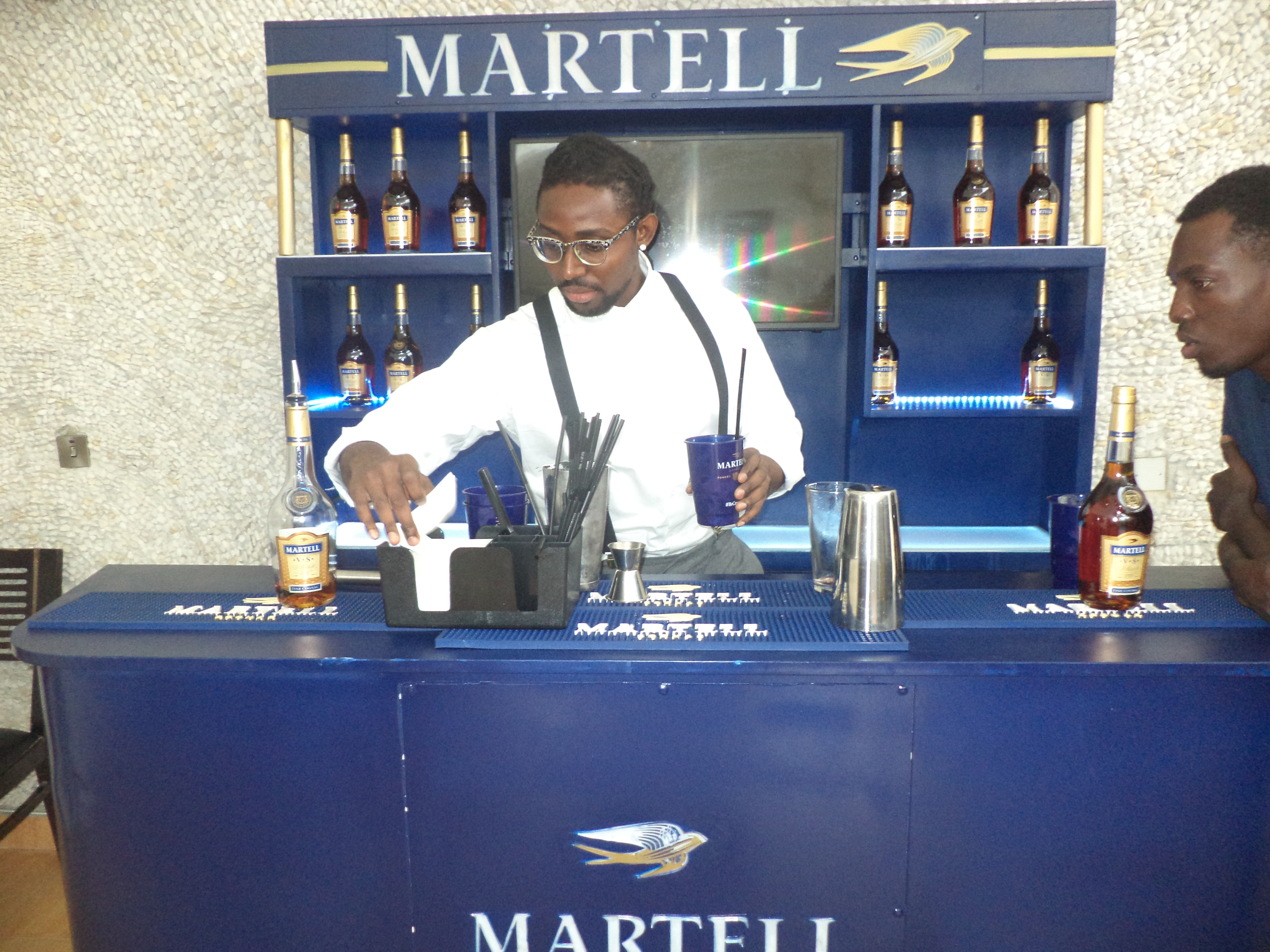 Braide mixologist at the Martell bar