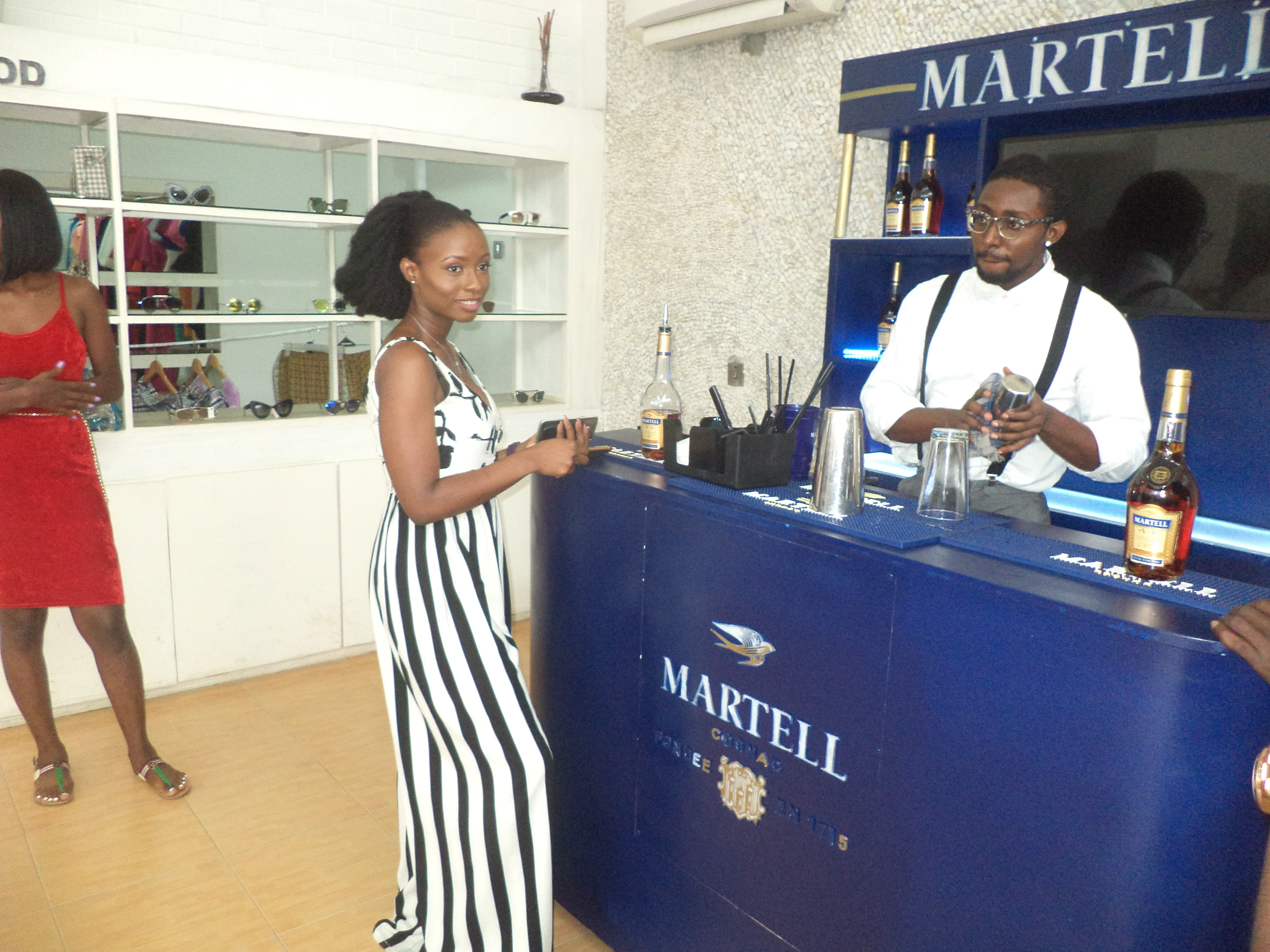 Deola Aromiwura at the Martell bar