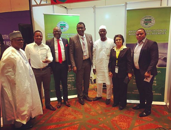 NANTA President, Mr Bernard Bankole, NATOP President, Mr Andrew Nkereuwem, Bunny Bhoola, Former SATSA Board Member and Hloni Pitso, SAT Regional Manager West Africa