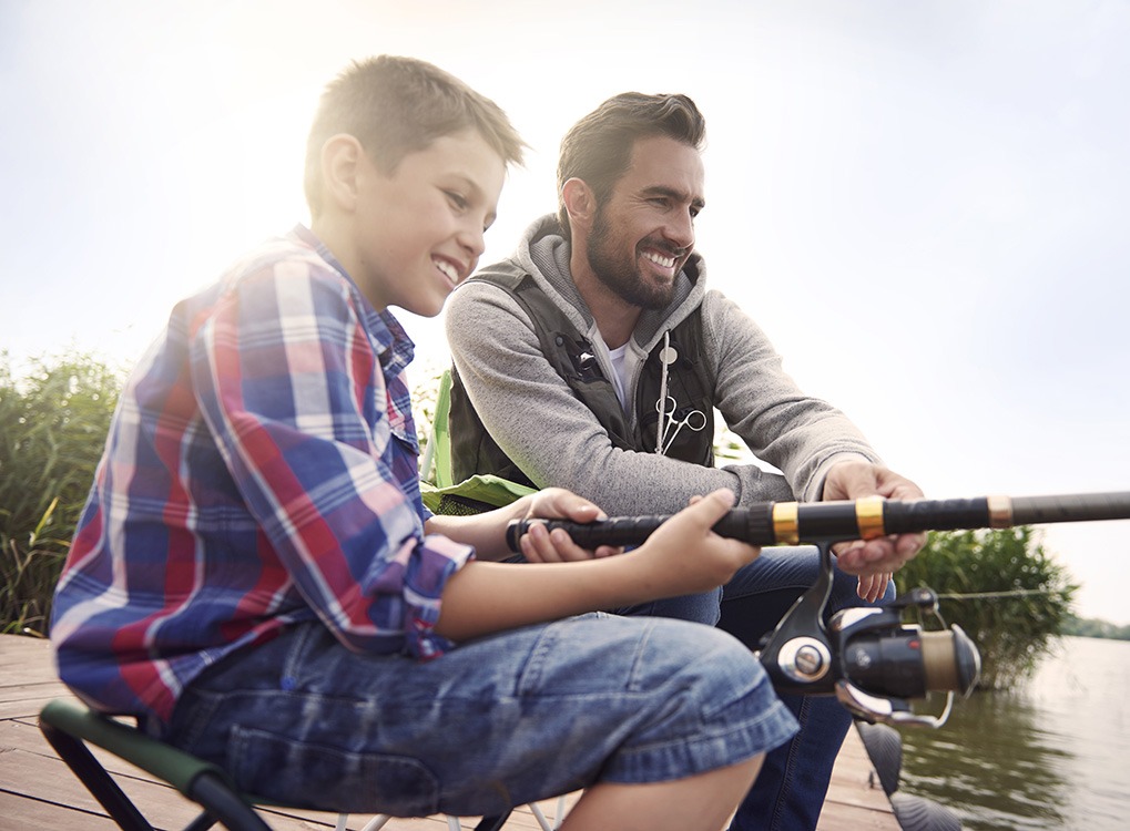 man-and-son-fishing