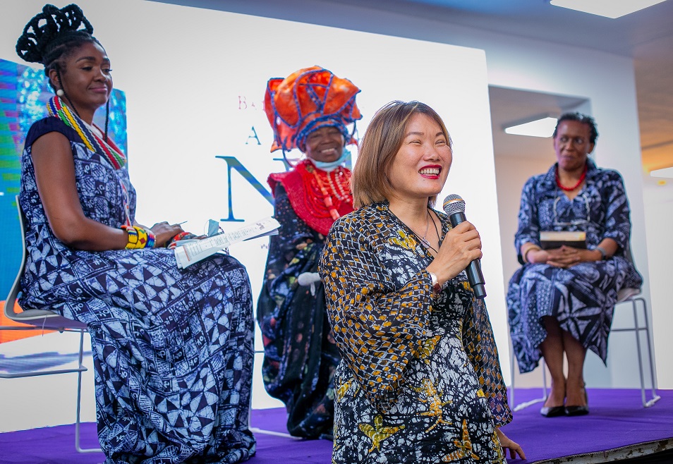 Chief Diana Chen giving a speech