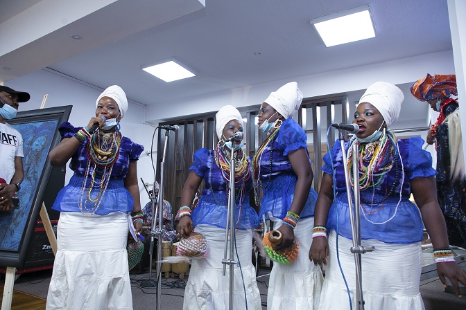 Performance at the book launch