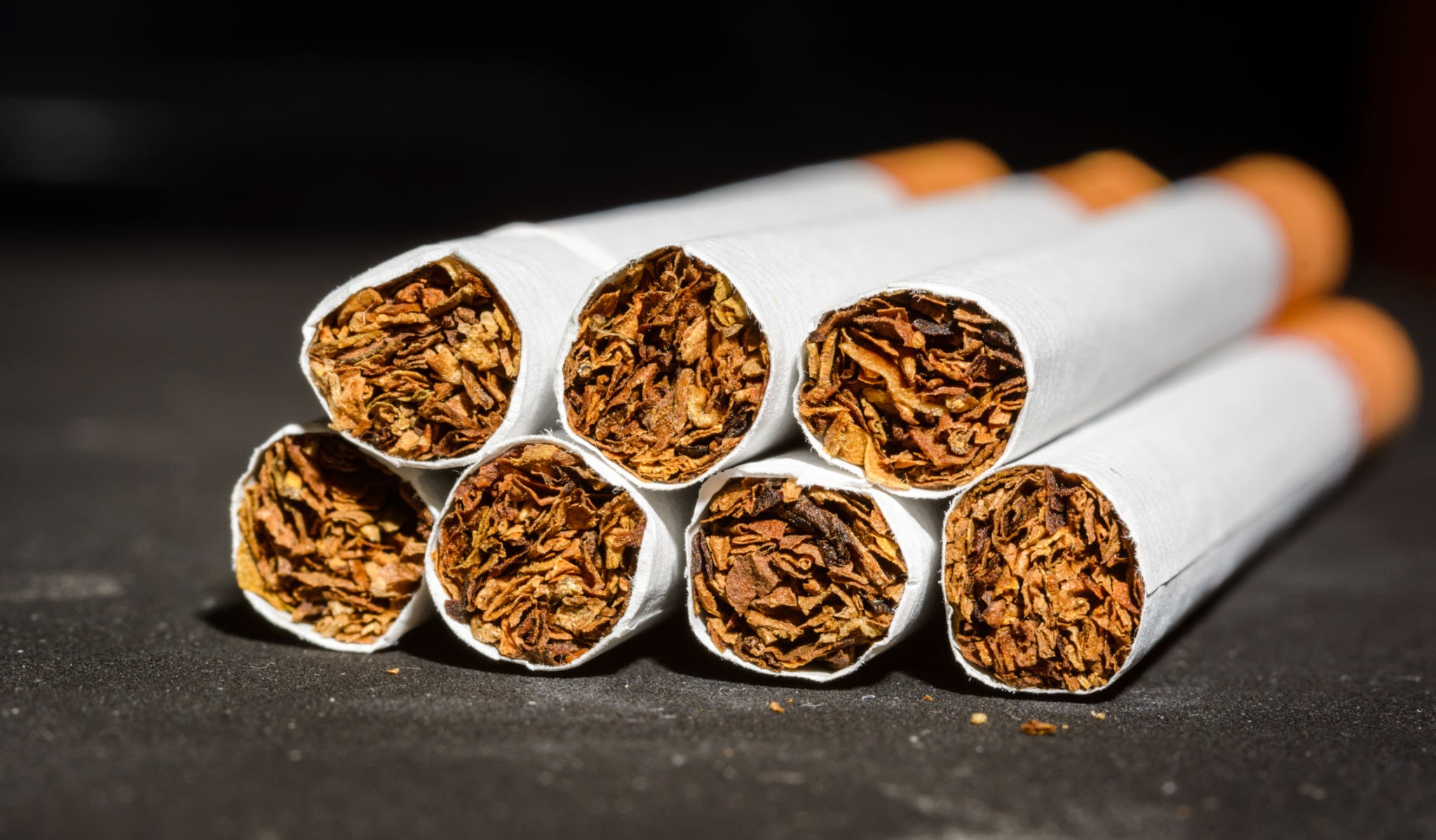 Close up Tobacco Cigarettes marco detail